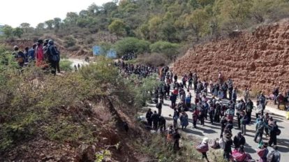 Un punto de bloqueo registrado en una ruta de Chuquisaca