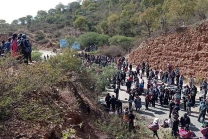 Un punto de bloqueo registrado en una ruta de Chuquisaca