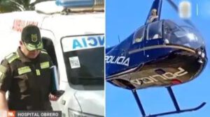 Policías heridos fueron trasladados en helicóptero