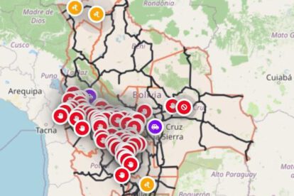 86 bloqueos interrumpen el tránsito en seis departamentos del país