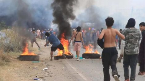 Se registraron enfrentamientos entre bloqueadores y la policía en San Julián