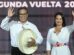 Keiko Fujimori (d) y Roberto Sánchez (i)