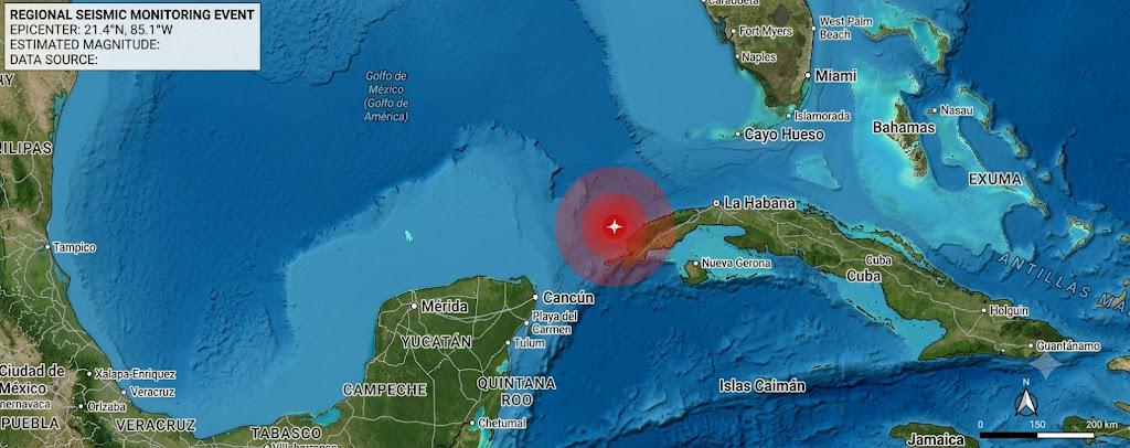 El epicentro del temblor fue el mar Caribe