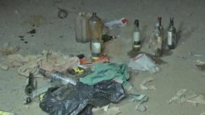 Tras el intento de bloqueo, efectivos policiales hallaron artefactos explosivos