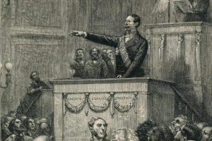 retrato de «Juramento de Luis Bonaparte», de Emile Bayard
