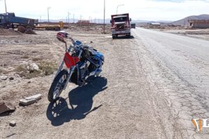 Imagen de la motocicleta qué provocó el accidente