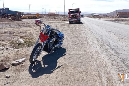 Imagen de la motocicleta qué provocó el accidente