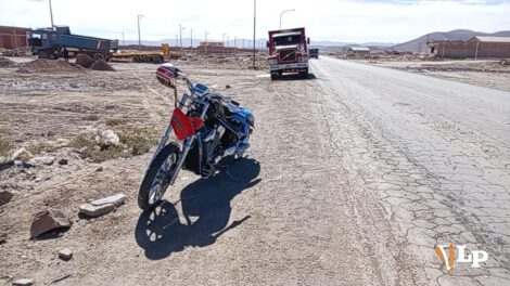Imagen de la motocicleta qué provocó el accidente