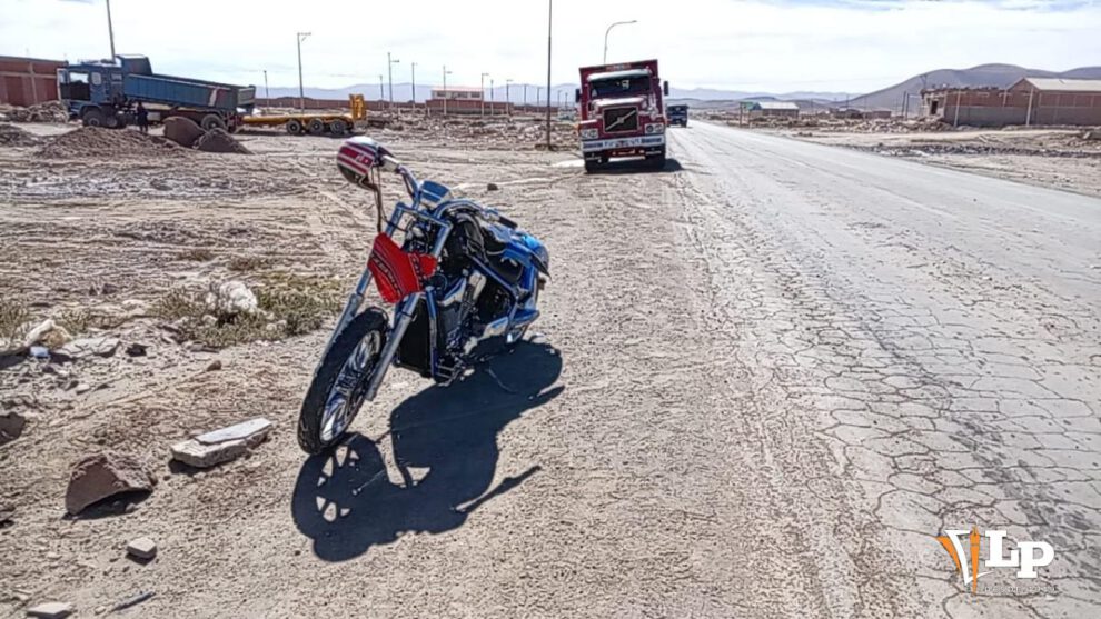 Imagen de la motocicleta qué provocó el accidente