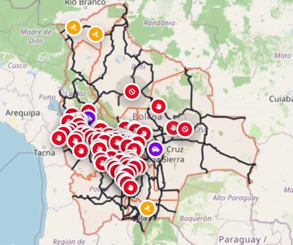 A nivel nacional se inicia con 85 puntos de bloqueo