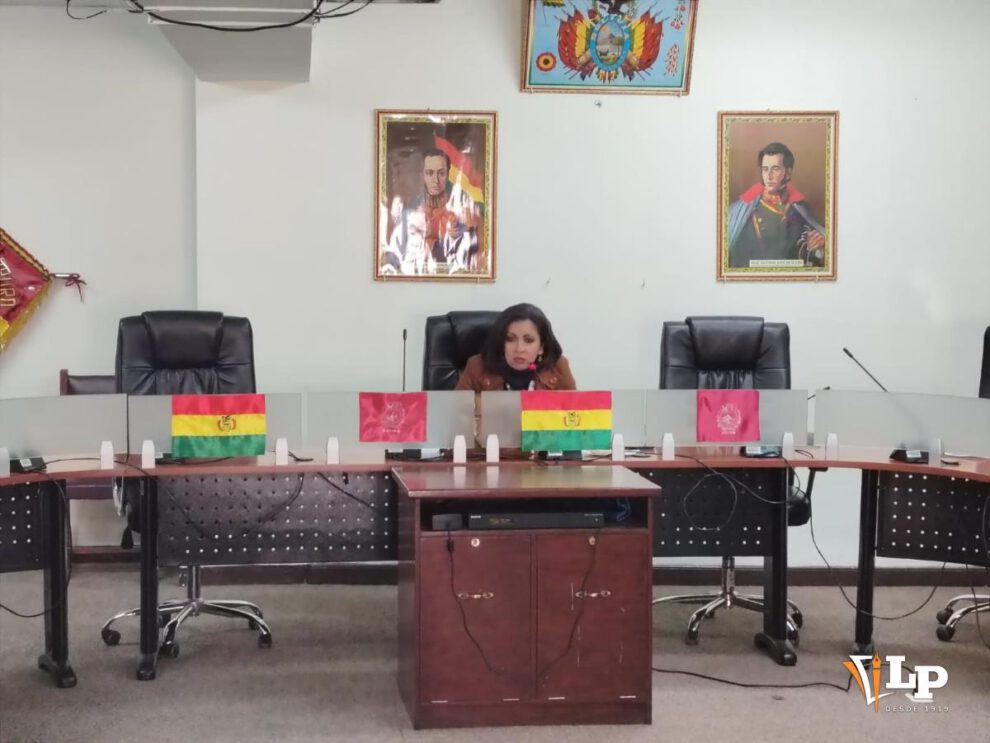 La diputada Ponce en conferencia de prensa