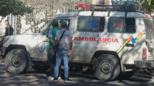 La ambulancia pública es proveniente del municipio de Puerto Villarroel.
