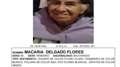 Imagen de la persona desaparecida