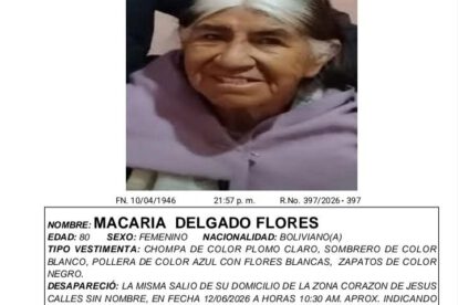 Imagen de la persona desaparecida