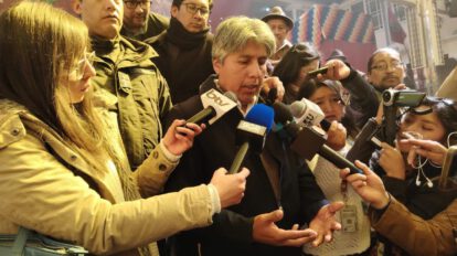 El gobernador de Oruro, Edgar Sánchez