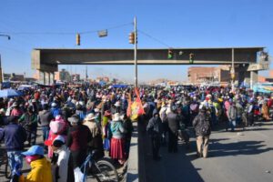 Un punto de bloqueo en El Alto