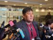 El senador Quispe en conferencia de prensa