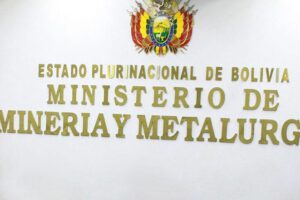 Fachada oficial del Ministerio de Minería y Metalurgia de Bolivia