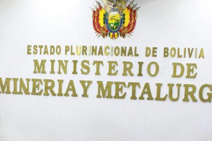 Fachada oficial del Ministerio de Minería y Metalurgia de Bolivia