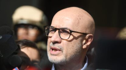 El ministro de la Presidencia, José Luis Lupo, en conferencia de prensa