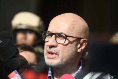 El ministro de la Presidencia, José Luis Lupo, en conferencia de prensa