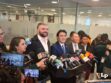 La bancada de Libre en conferencia de prensa