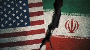 banderas de Estados Unidos e Iran