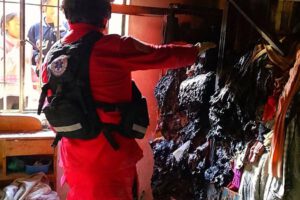 Imagen del cuarto incendiado