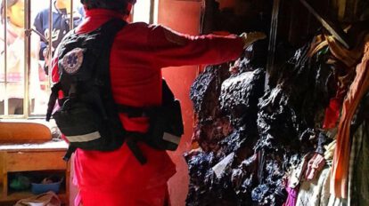 Imagen del cuarto incendiado