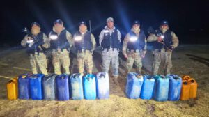 El personal constató que se trasladaba un cargamento de 230 litros de Gasolina Especial