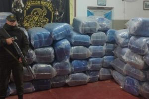 Los gendarmes trasladaron los elementos secuestrados hasta la Sección “28 de Julio”, donde realizaron el pesaje y el conteo de la carga