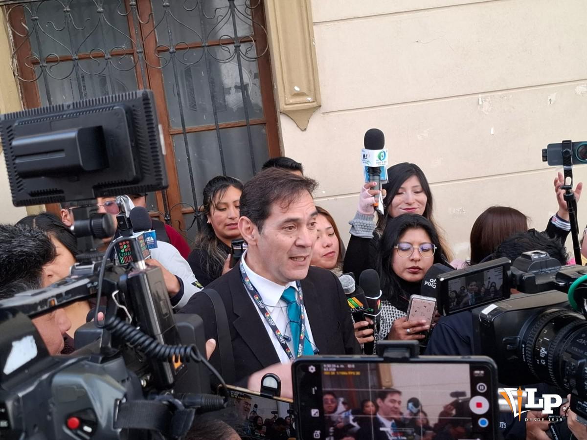 El vocal Goitia en conferencia de prensa