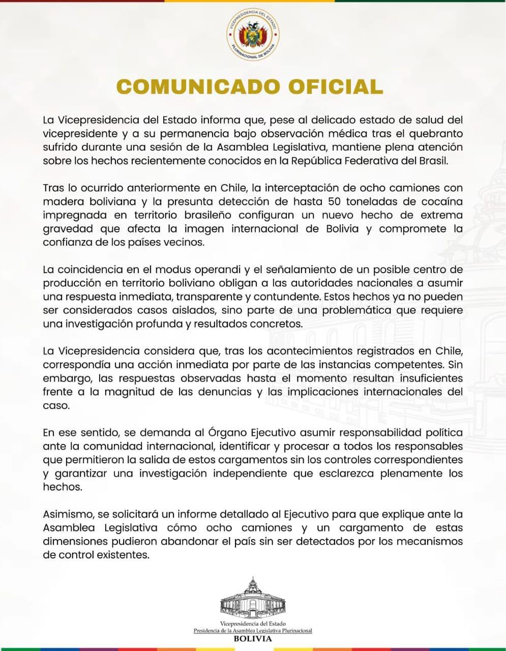 Comunicado oficial