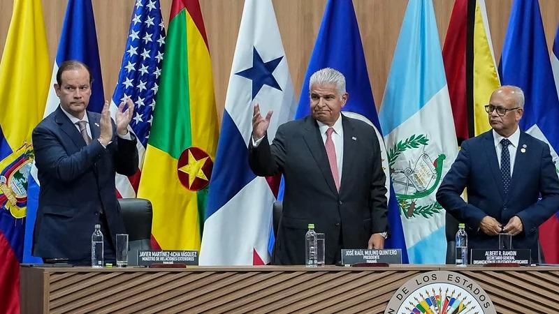El presidente de Panamá, José Raúl Mulino, participó en la Asamblea General de la Organización de los Estados Americanos (OEA)