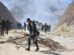 Un policía en un punto de bloqueo en Bolivia