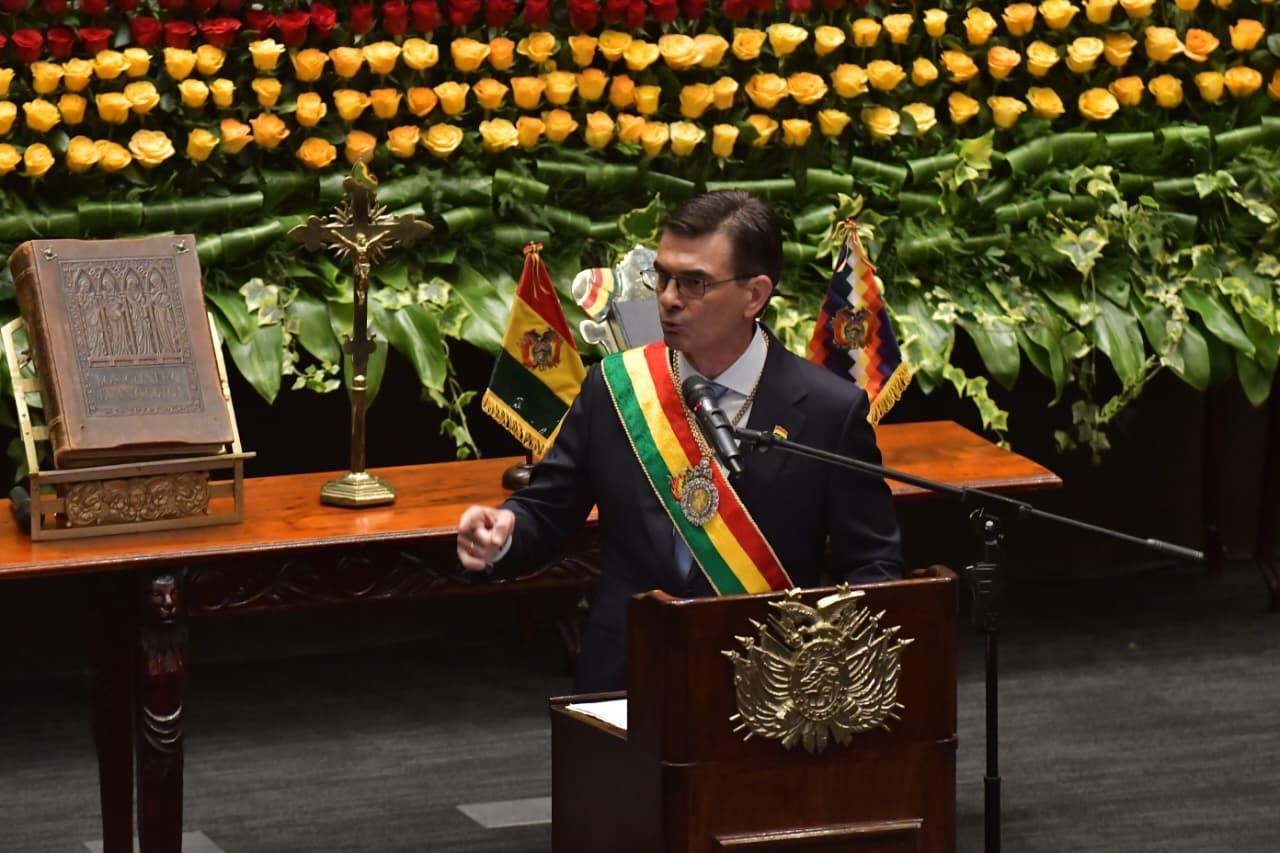 El Presidente de Bolivia, Rodrigo Paz