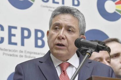 El presidente de la Confederación de Empresarios Privados de Bolivia (CEPB), Giovanni Ortuño
