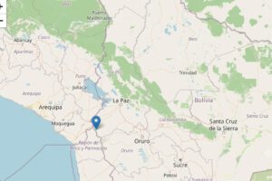 Mapa de localización del sismo