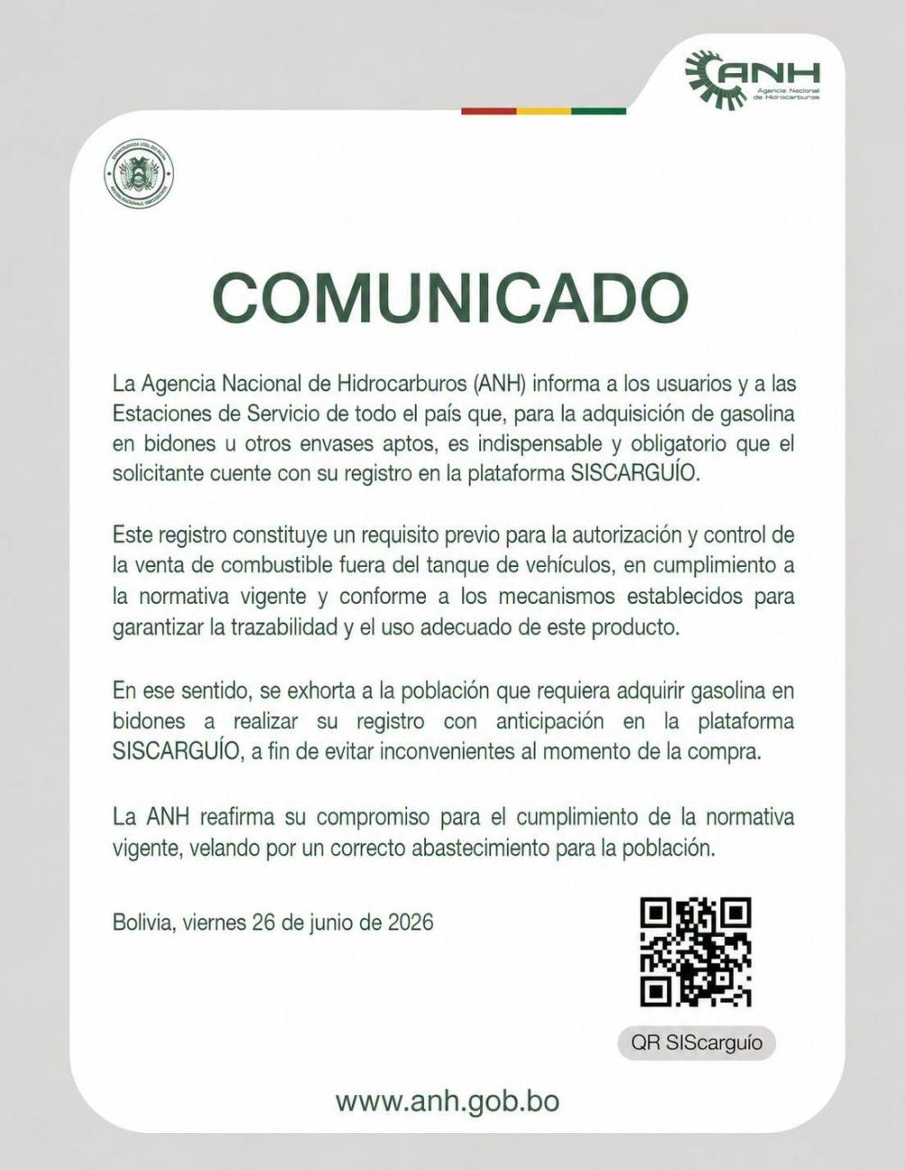 Sobre la comercialización de combustibles en bidones.