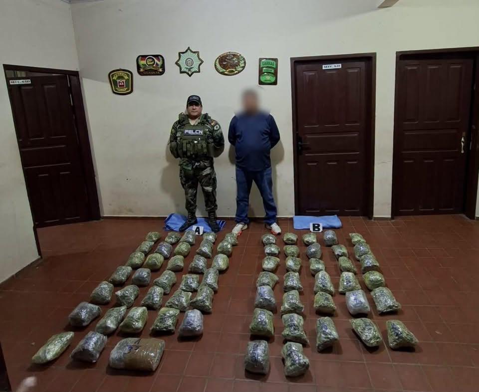 FELCN incauta 65 paquetes de marihuana en Puerto Quijarro