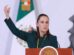 La presidenta de México, Claudia Shainbaum, habla durante una conferencia de prensa