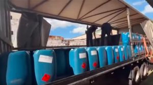 Brasil decomisa 11 toneladas de insumos químicos rumbo al narcotráfico en la frontera con Bolivia