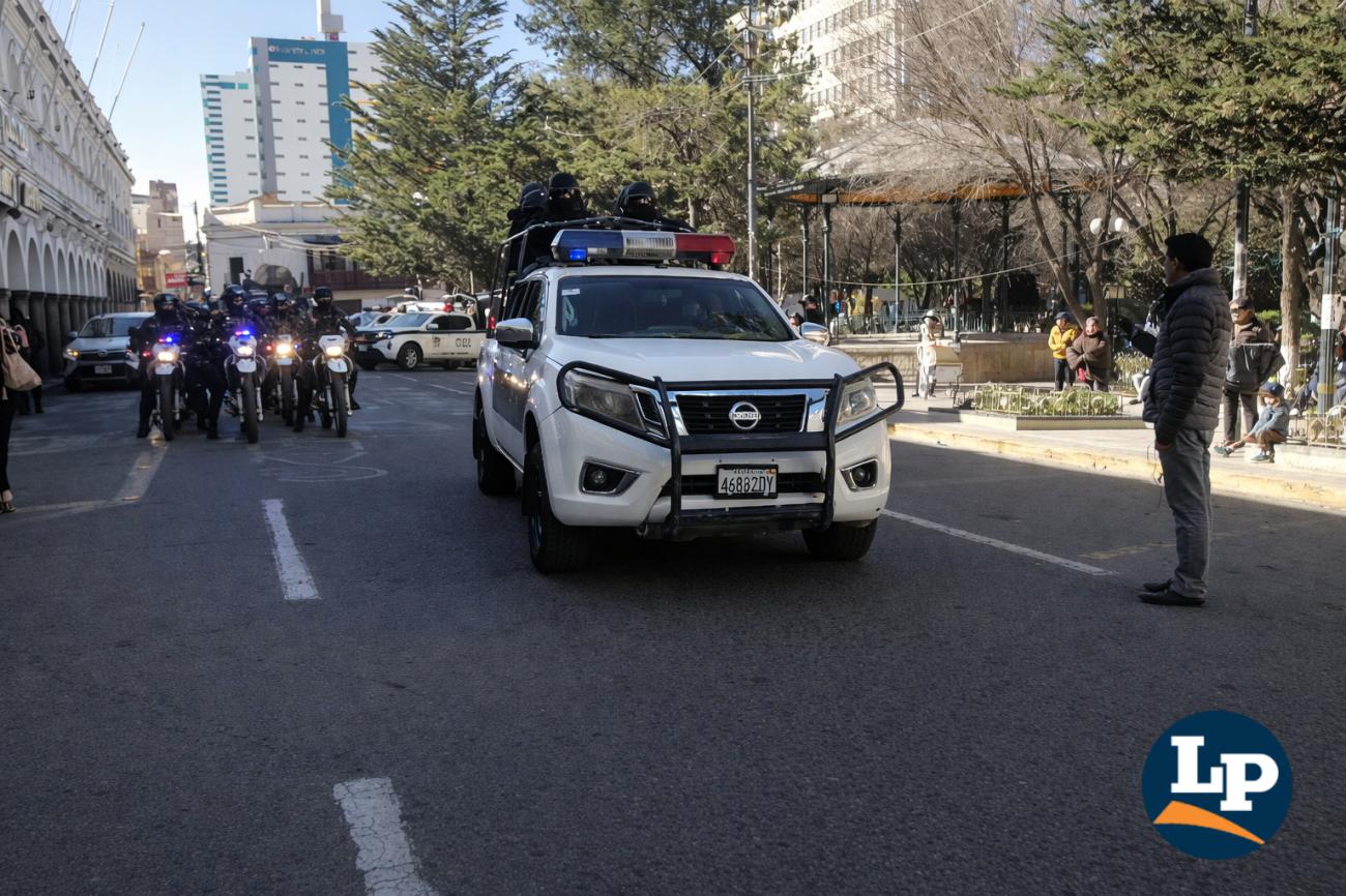 Imagen del despliegue policial