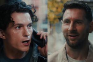 Tom Holland y Leonel Messi
