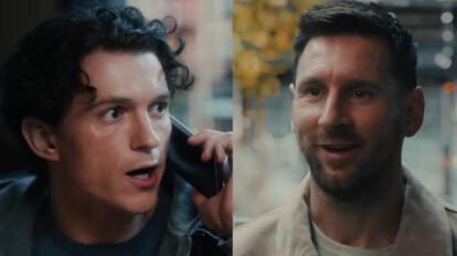 Tom Holland y Leonel Messi