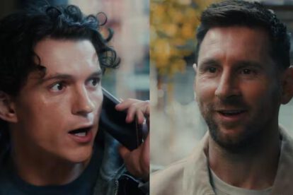 Tom Holland y Leonel Messi