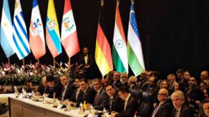 El Presidente Paz junto a otros mandatarios en la cumbre del Mercosur