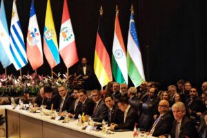 El Presidente Paz junto a otros mandatarios en la cumbre del Mercosur