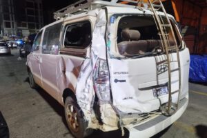 Imagen de uno de los motorizados afectados