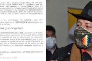 Aprehensión gobernador Santos Quispe